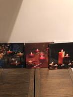 3 canvas kerst schilderijtjes, Diversen, Kerst, Ophalen of Verzenden, Nieuw