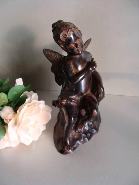 Zittende elf brons, Antiek en Kunst, Antiek | Koper en Brons, Brons, Ophalen of Verzenden