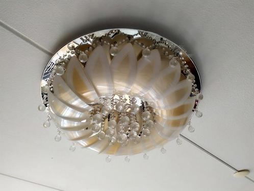 Led glas plafondlamp met verschillende kleuren licht functie, Huis en Inrichting, Lampen | Plafondlampen, Zo goed als nieuw, Ophalen