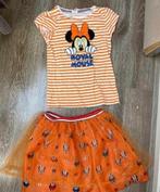 Oranje Minnie Mouse set Koningsdag voetbal EK WK, Kinderen en Baby's, Kinderkleding | Maat 134, Ophalen, Gebruikt, Meisje, Jurk of Rok