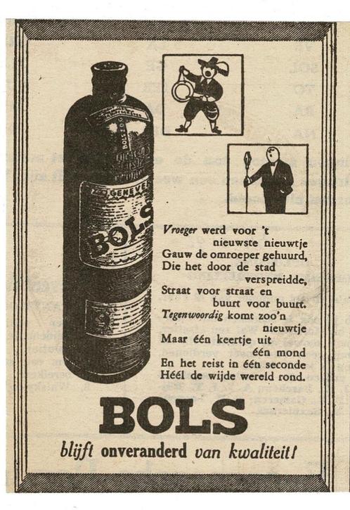 3 Advertenties BOLS blijft onveranderd van kwaliteit 1944, Verzamelen, Merken en Reclamevoorwerpen, Zo goed als nieuw, Overige typen