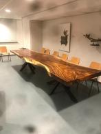 suar boomstamtafel 180x90 gratis matrixpoot, Huis en Inrichting, Tafels | Eettafels, Nieuw, 50 tot 100 cm, Vijf personen of meer