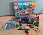 LEGO City Vrachttrein 60052 + LEGO City flexibele rails 7499, Ophalen of Verzenden, Gebruikt, Complete set, Lego