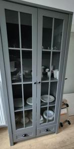Vitrinekast grijs, Huis en Inrichting, Kasten | Vitrinekasten, Ophalen, 25 tot 50 cm, 50 tot 100 cm