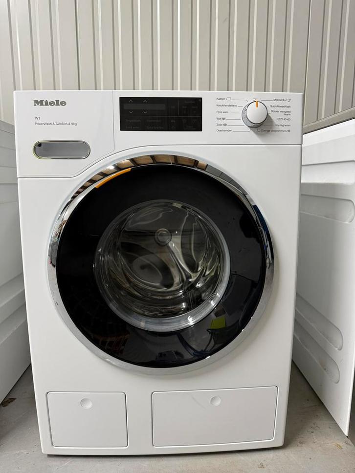 Miele W1 WASMACHINE - PowerWash & TwinDos & 9KG - NIEUWSTAAT, Witgoed en Apparatuur, Wasmachines, Zo goed als nieuw, Voorlader