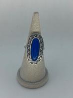Zilveren ring met lapis lazuli, 18 tot 19, Blauw, Nieuw, Ophalen of Verzenden