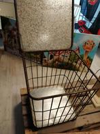 Vintage industriële bakkers kar metaal salontafel, Antiek en Kunst, Curiosa en Brocante, Ophalen of Verzenden