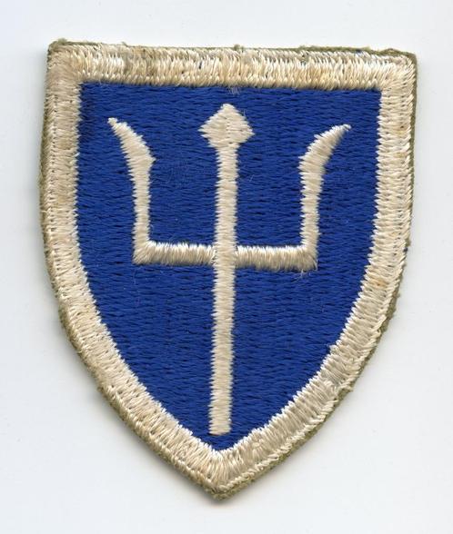 WO2 US 97th Infantry Division patch, Verzamelen, Militaria | Tweede Wereldoorlog, Landmacht, Embleem of Badge, Amerika, Ophalen of Verzenden