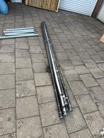 6 aluminium buizen (300 cm) + staanders, Ophalen, Gebruikt, 2 tot 4 meter, Aluminium