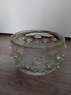 Zware glazen schaal met uniek design, Schaal, Rond, Ophalen of Verzenden, Glas