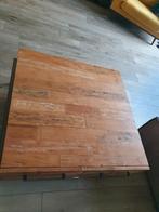 vierkante houten tafel, 50 tot 100 cm, Industrieel, Gebruikt, Metaal