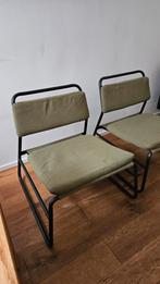Set van 2 (of per stuk) groene stoelen met zwart frame, Ophalen, Twee, Overige kleuren, Zo goed als nieuw