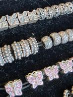 Diverse 925 Zilveren Bedels met en zonder Strass, Gebruikt, Pandora, Ophalen of Verzenden, 4 bedels of meer