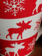 Kerstmokken rood/wit eland, Ophalen of Verzenden, Zo goed als nieuw