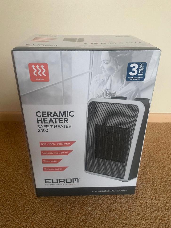 Elektrische kachel - heater 2400W Eurom - NIEUW, Huis en Inrichting, Kachels, Nieuw, Vrijstaand, Overige soorten, Elektrisch, Ophalen of Verzenden