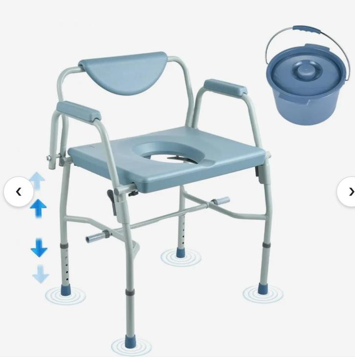 Toiletstoel Postoel, Diversen, Loopkrukken, Zo goed als nieuw, Opvouwbaar, In hoogte verstelbaar, Ophalen of Verzenden