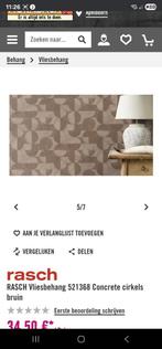 Rol Rasch behang concrete cirkels bruin 521368, Ophalen of Verzenden, Minder dan 10 m², Bruin