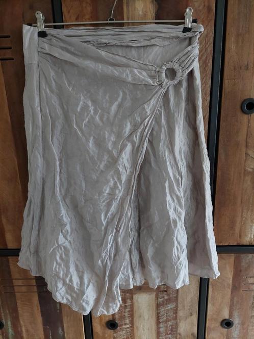 Rok kniel.48cm Human Nature M blauw +binnenbroek 3xGedragen., Kleding | Dames, Rokken, Zo goed als nieuw, Maat 38/40 (M), Beige