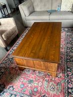 Bruine tafel met twee lades, Huis en Inrichting, Tafels | Sidetables, Ophalen of Verzenden, Gebruikt, 25 tot 50 cm, Rechthoekig