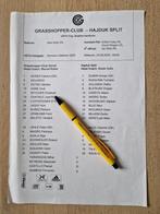 UEFA Cup   Grasshopper club  -  Hajduk Split, Ophalen of Verzenden, Zo goed als nieuw, Buitenlandse clubs, Overige typen