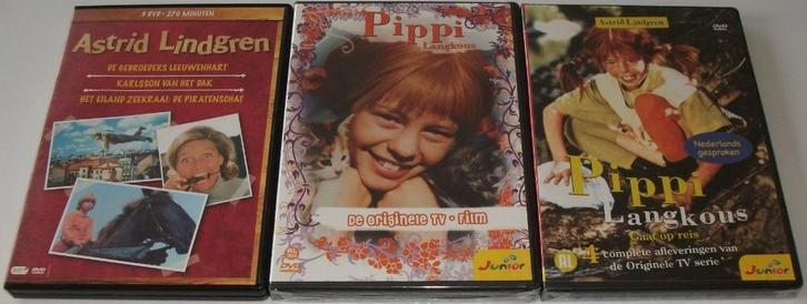 Film-Serie *** ASTRID LINDGREN *** 3 stuks, Cd's en Dvd's, Dvd's | Overige Dvd's, Zo goed als nieuw, Boxset, Alle leeftijden, Ophalen of Verzenden