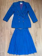 Vintage Oleg Cassini jasje/blazer + plissé rok maat 40 (10), Kleding | Dames, Jasjes, Kostuums en Pakken, Oleg Cassini, Kostuum of Pak