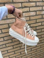 converse platform x2 leer, Ophalen of Verzenden, Zo goed als nieuw, Zwart, Sneakers of Gympen