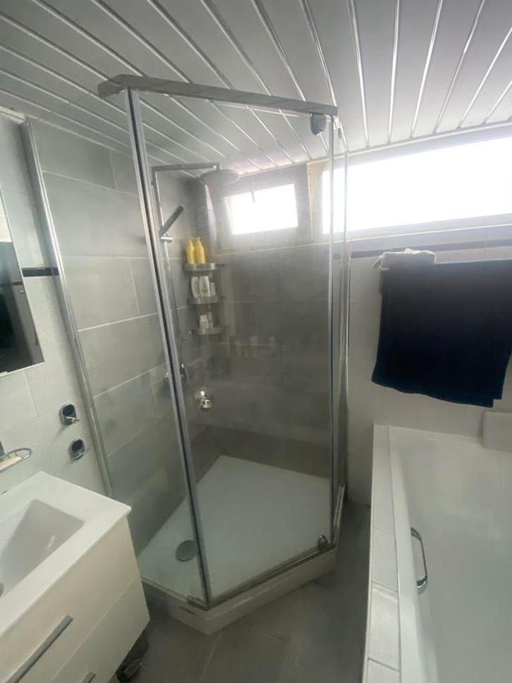 Douchecabine 100x100 vijfhoek, Huis en Inrichting, Badkamer | Complete badkamers, Gebruikt, Ophalen