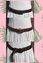 Riem - bruin - echt leder - taille - 3 verschillende riemen, Kleding | Dames, Riemen en Ceinturen, Bruin, Echt leder, Tailleriem