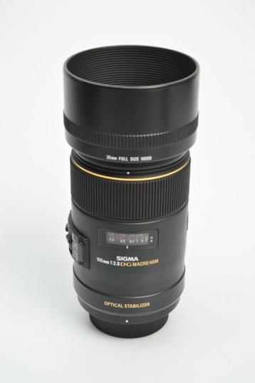 Sigma 105mm f/2.8 EX DG Macro OS HSM Nikon F vatting beschikbaar voor biedingen
