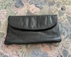 Zwarte/donker blauwe leren clutch / etui, Ophalen, Zo goed als nieuw, Zwart