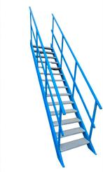 Stalen trap 300cm tbv entresolvloer/ verdiepingsvloer., Doe-het-zelf en Verbouw, Ladders en Trappen, Ophalen, Gebruikt, Trap, 2 tot 4 meter