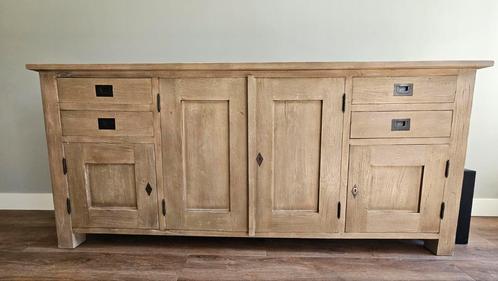 Dressoir teak, Huis en Inrichting, Kasten | Dressoirs, Gebruikt, 200 cm of meer, 25 tot 50 cm, Met lade(s), Met deur(en), Met plank(en)