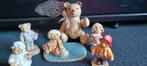 Beelden Teddybeer vintage, Verzamelen, Beren en Cherished Teddies, Ophalen of Verzenden, Gebruikt, Stoffen beer, Overige merken