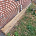 Balken hout geïmpregneerd nog 2 stuks, Doe-het-zelf en Verbouw, Hout en Planken, Zo goed als nieuw, 50 mm of meer, Balk, Vuren