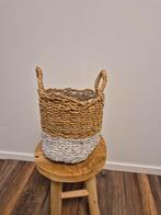 Mooie Bloempot van Zeegras met Handvatten, Overige materialen, Rond, Binnen, Zo goed als nieuw