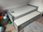 Kinderbed met uitschuifbed, Ophalen, 90 cm, Eenpersoons, Wit