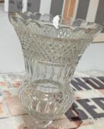 Grote kristal kristallen antieke antiek bloemen vaas helder, Antiek en Kunst, Ophalen of Verzenden