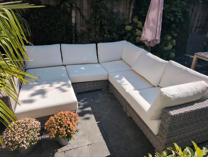 Prachtige all weather Life 6 persoons Loungeset, Tuin en Terras, Tuinsets en Loungesets, Zo goed als nieuw, Loungeset, 6 zitplaatsen