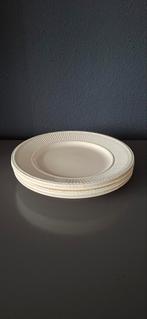 WEDGWOOD EDME,  4 gebruikte ontbijtborden Ø 23 cm., Ophalen of Verzenden