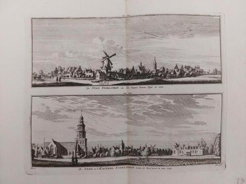 241-244 / Stad en kasteel van Ijsselstein - Ysselstein, Antiek en Kunst, Kunst | Etsen en Gravures, Ophalen of Verzenden