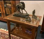 Theekastje met rondom geslepen ster in de ruitjes glasplaat, Antiek en Kunst, Curiosa en Brocante, Ophalen