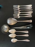 Zilveren bestek Haags lofje en zilveren paplepel., Ophalen of Verzenden