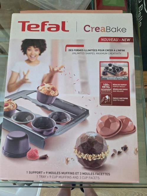 Tefal Creabake muffin set + 6 Madeleines vormpjes, Hobby en Vrije tijd, Taarten en Cupcakes maken, Nieuw, Bakvorm, Taarten of Cupcakes