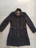 Spoon zwarte winterjas, trench coat, maat 42, 70% wol, Kleding | Dames, Zwart, Ophalen of Verzenden, Zo goed als nieuw, Spoon