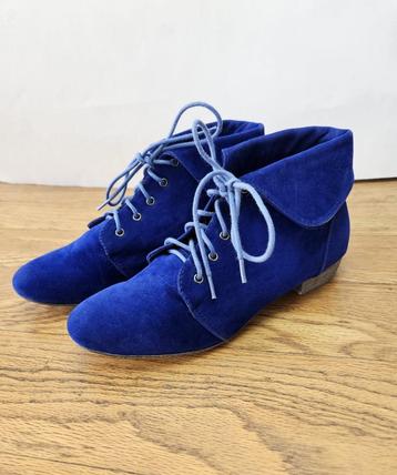 Veterschoen schoen booties nubuck blauw maat 39 - zgan beschikbaar voor biedingen