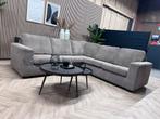 UMIX Ribstof Hoekbank - Taupe / Beige - 252 x 237, Huis en Inrichting, Banken | Bankstellen, Ophalen, 250 tot 300 cm, Hoekbank