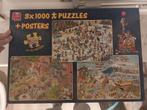 Jan van Haasteren 3 x 1000 stukjes 3-in-1 doos., Ophalen, 500 t/m 1500 stukjes, Gebruikt, Legpuzzel