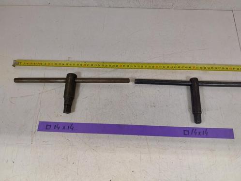 2 stk. Klauwplaatsleutels 14x14[mm.] vierkant., Doe-het-zelf en Verbouw, Gereedschap | Handgereedschap, Gebruikt, Ophalen of Verzenden