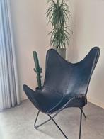 Butterfly vlinder stoel van echt leer - Zwart - €65,-, Ophalen, Zo goed als nieuw, Metaal